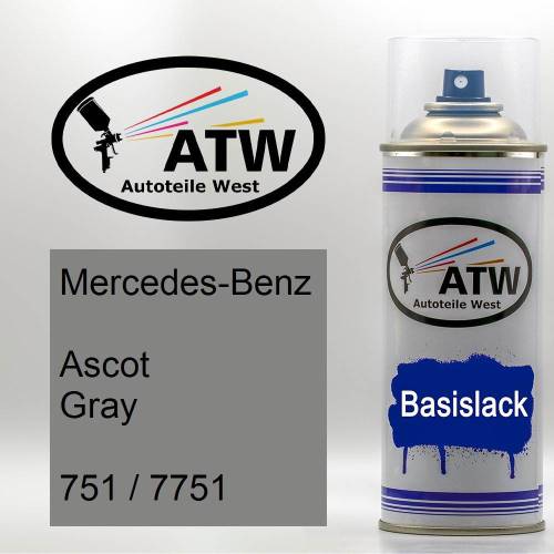 Mercedes-Benz, Ascot Gray, 751 / 7751: 400ml Sprühdose, von ATW Autoteile West.